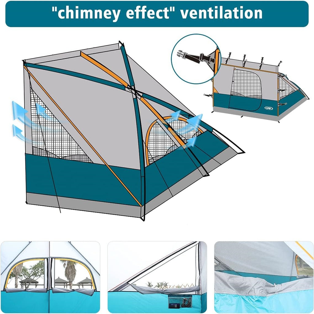 Camping Cube Pop Up Canopy Side Tent Compatible for 10' x 10' Canopies - Instant Setup Portable Gazebo with Zippered Doors, Spacious Shelter for Camping, Picnics, Backyard Parties (Canopy/Shelter Not Included)