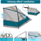 Camping Cube Pop Up Canopy Side Tent Compatible for 10' x 10' Canopies - Instant Setup Portable Gazebo with Zippered Doors, Spacious Shelter for Camping, Picnics, Backyard Parties (Canopy/Shelter Not Included)
