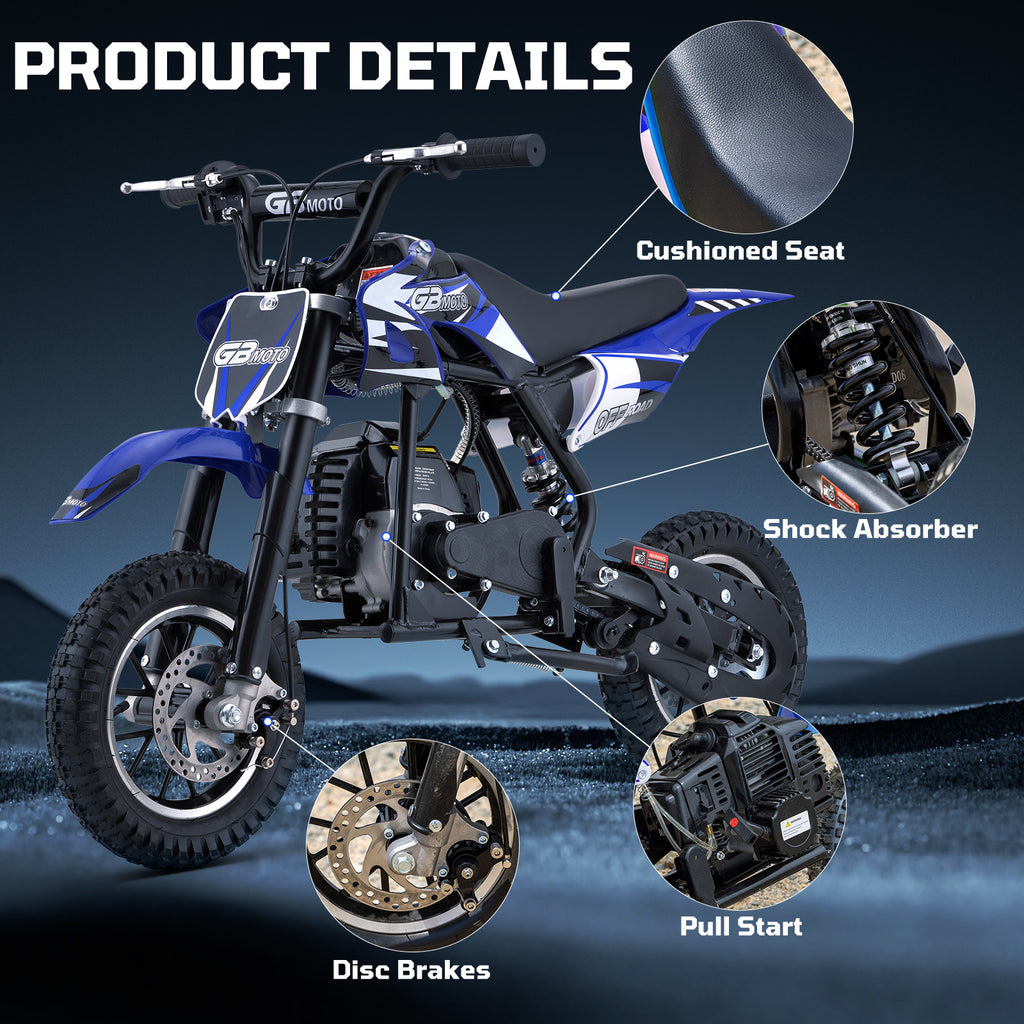 40cc Gas Powered Minibike, 4-Stroke, 20 Mph, 160 lbs Maximum Load, Ideal for Off-Road and Trail Riding, DB001 sports & outdoor play motorcycle