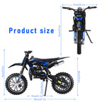 Mini Motorcycle Mini Dirt Bike, 49cc 2-stroke Gas Powered Motorcycle, with External Rotary Tires, Front Disc Brakes, Pocket Motorcycle, up to 20 Mph, Max Load 330 Lbs