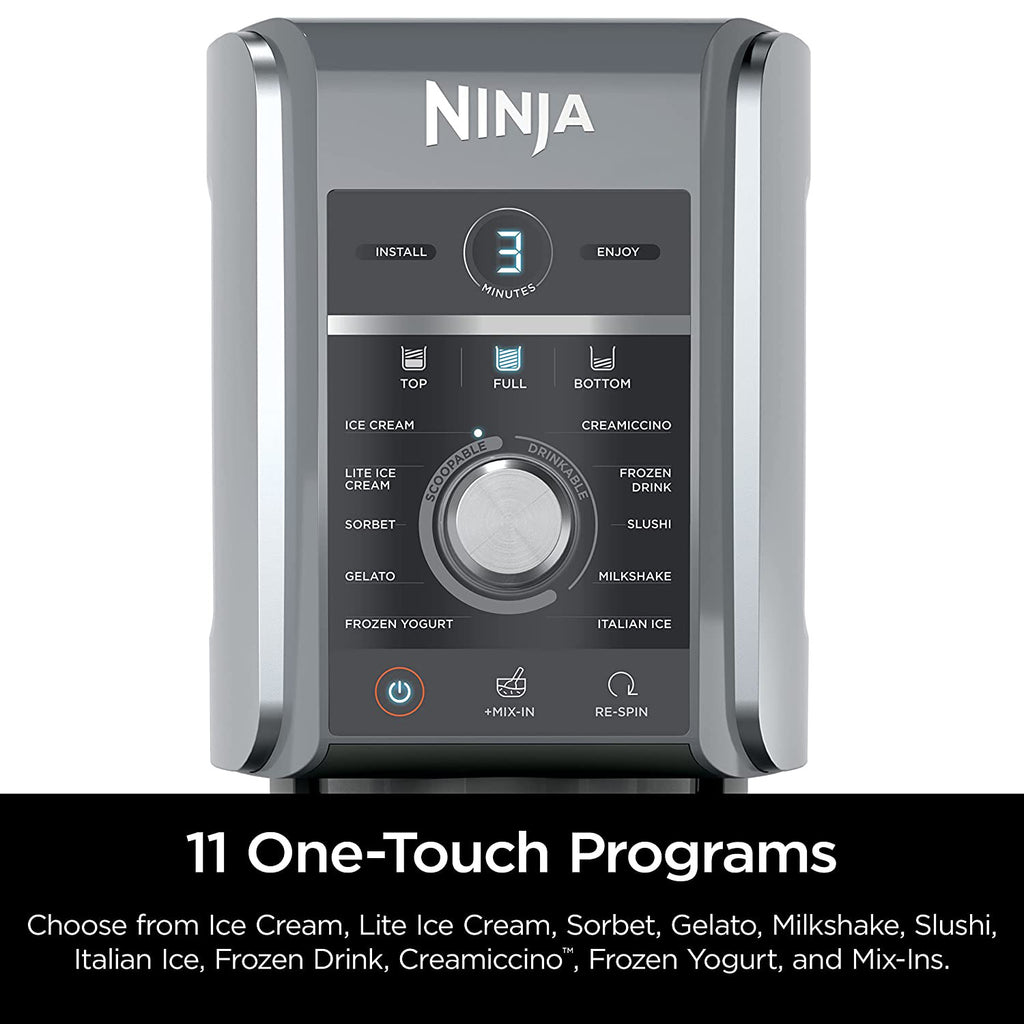 Ninja CREAMi Deluxe 11-in-1 XL Ice Cream Maker, Silver (NC501) - Refurbished