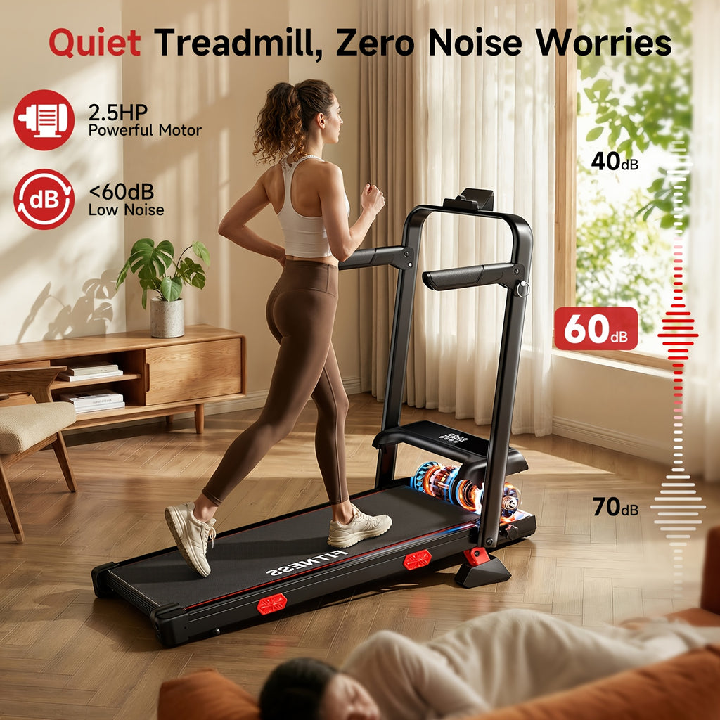 Walking Pad with 13% Incline, 6.3MPH Treadmill for Home Use with Incline, LED Display, 2.5 HP Quiet Small Walking Machine for Home And Office, Maximum User Weight 300Lbs, Suitable for Gift-Giving During Festivals, Without Battery