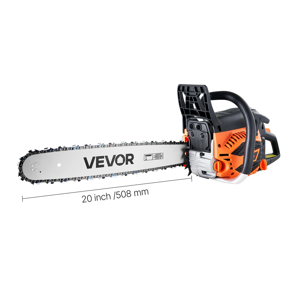 VEVOR 62cc Gas Chainsaw 3.8 HP Gas Powered 20 inch Chainsaw For Wood Cutting