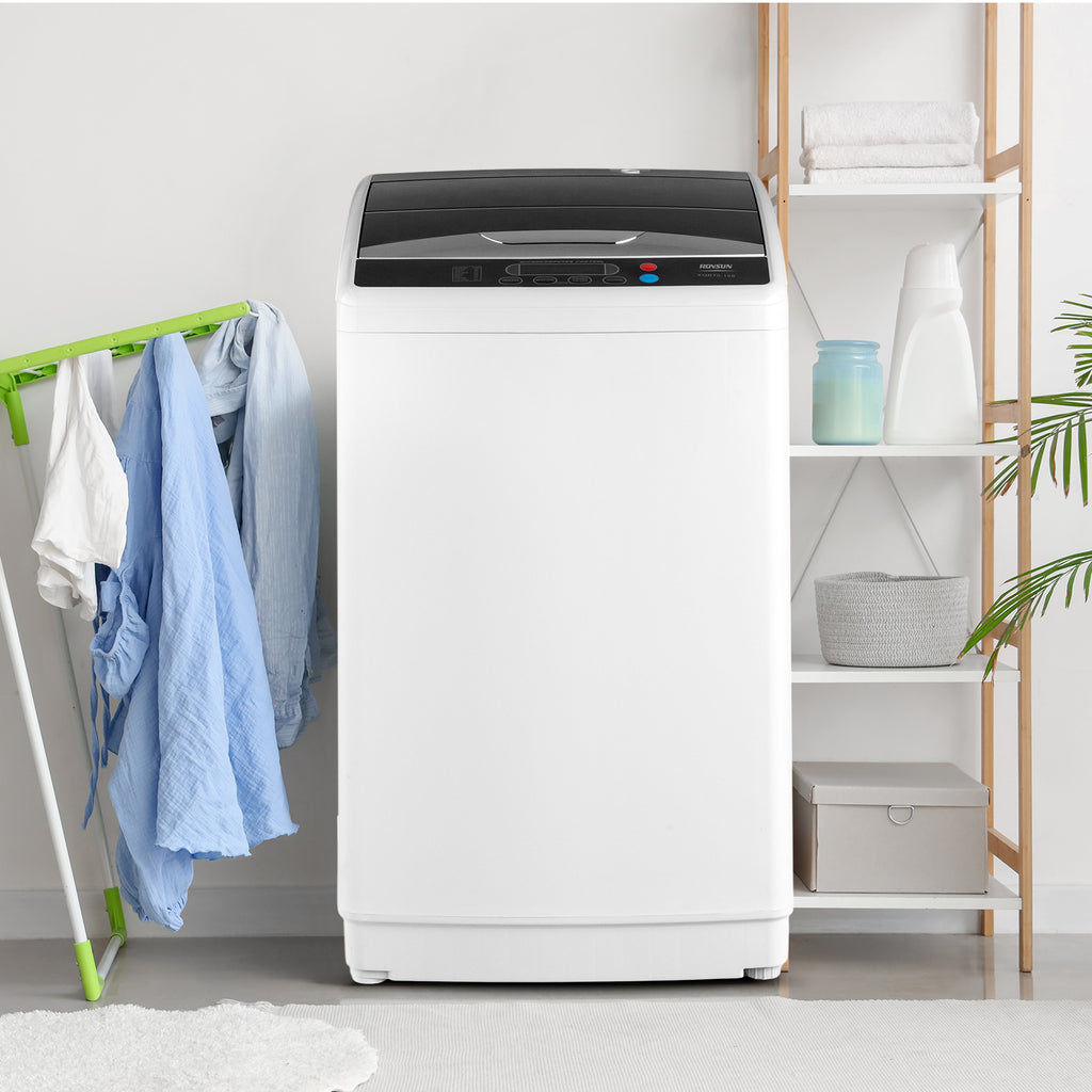 Portable Washing Machine - Compact Twin Tub Mini Washer & Spin Dryer Combo with Built-in Gravity Drain, 110V Electric Laundry Machine for Apartments, Dorms, RV, Camping - Energy Efficient, Quiet, Space Saving, No Installation Required, Quick Wash, Low Wat