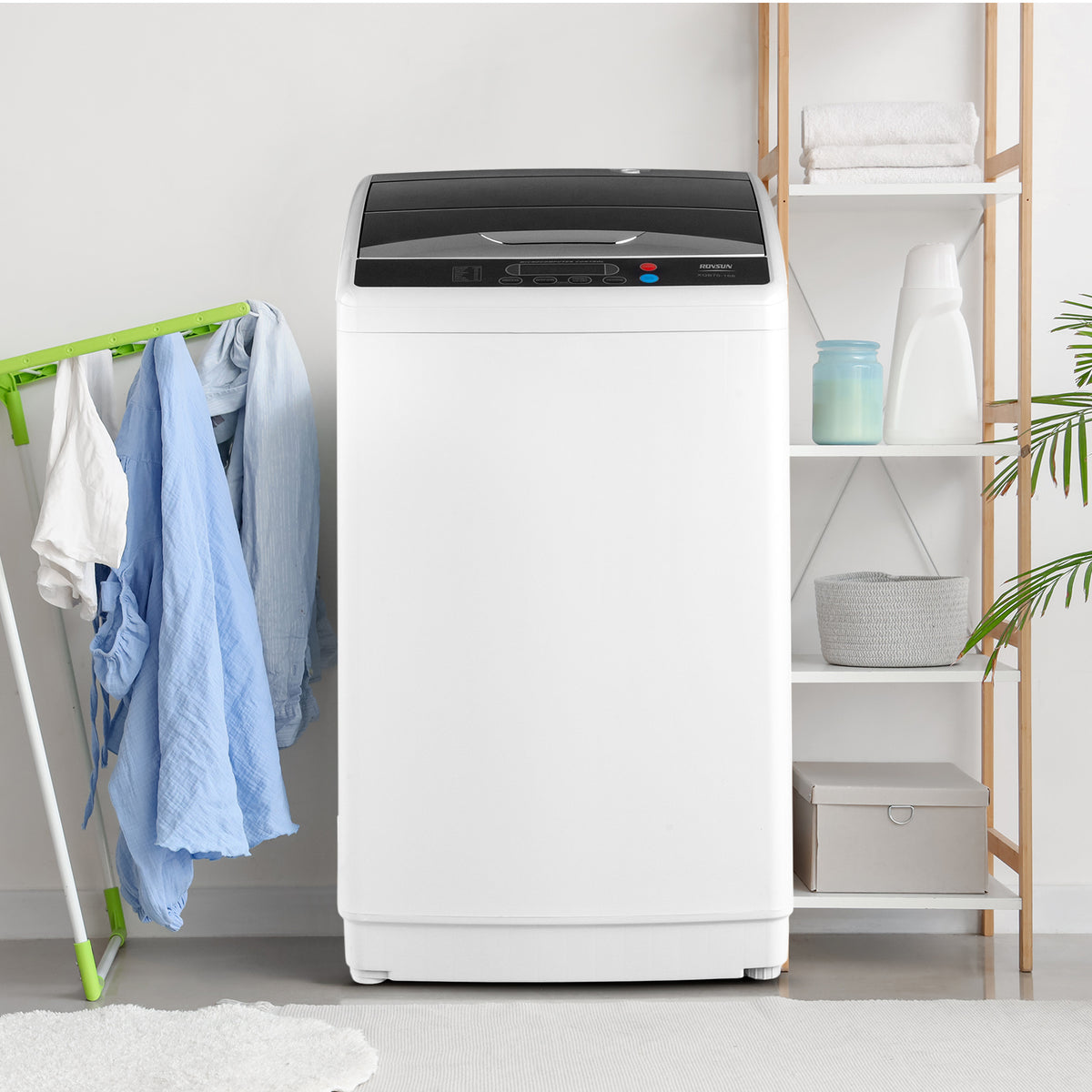 Portable Washing Machine - Compact Twin Tub Mini Washer & Spin Dryer Combo with Built-in Gravity Drain, 110V Electric Laundry Machine for Apartments, Dorms, RV, Camping - Energy Efficient, Quiet, Space Saving, No Installation Required, Quick Wash, Low Wat