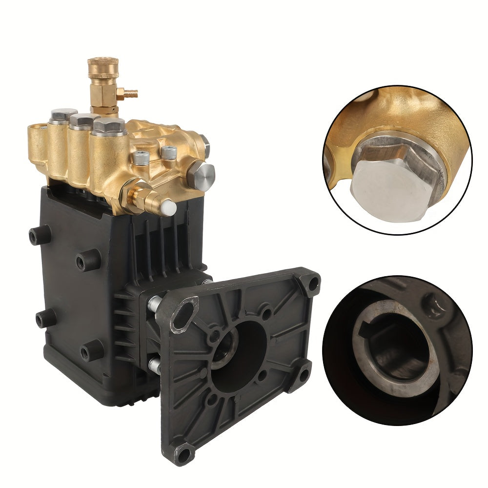 4400 PSI 4 GPM Heavy-Duty Pressure Washer Pump, 1" Horizontal Shaft, Replacement Power Washer Pump for Concrete, Roads, Parking Lots, Construction Sites, Building Exteriors & Industrial Surfaces