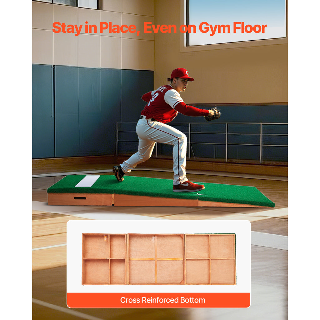 VEVOR Pitching Mound Portable Pitcher Mound Baseball Softball Training, 1.5-2m/2-2.5m, 2+1 style/Wheeled style/T-shaped style