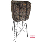Muddy Steel 7 Foot Tall Quad Pod Hunting Blind Cover w/ 4 Zippered Windows, Camouflage (Stand Not Included)