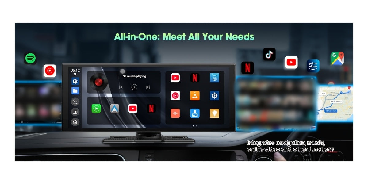 CarPlay Screen — LAMTTO 10.25-Inch In-Cell Display for Wireless Phone Integration and In-Car Apps