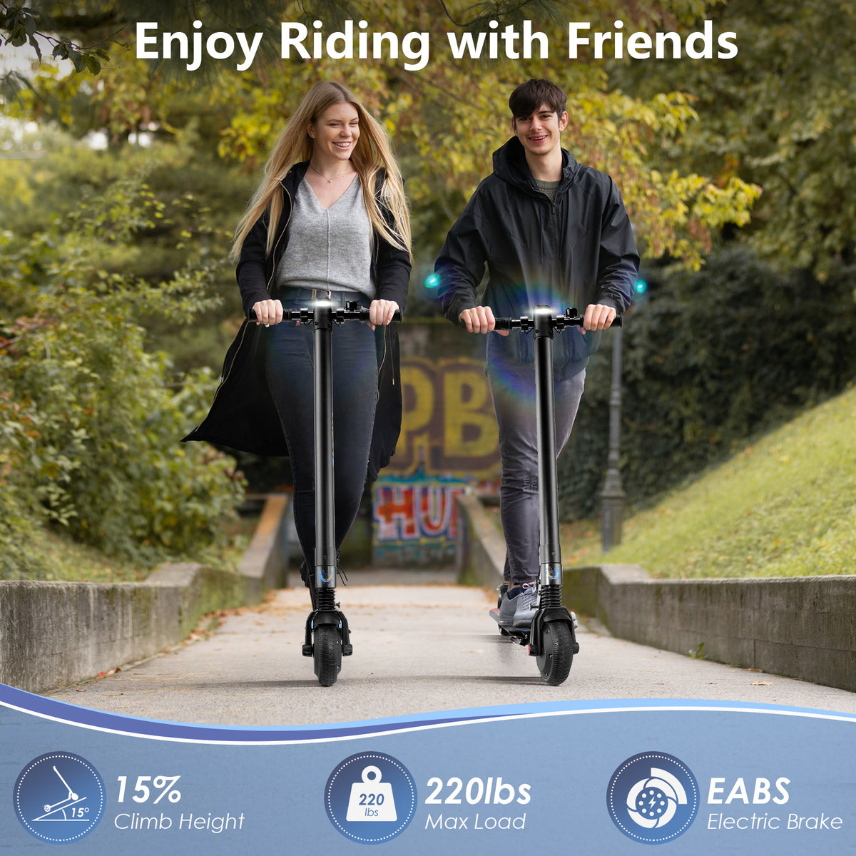 Caroma Rated 250W ( Peak 420W ) Electric Scooter, 15.5-25 Miles Range & 15.5-20 Mph, LED Display, Dual Braking System, Foldable Commute Electric Scooter