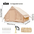 Pakicetus 2-4-6-8 Person Summer Camping Inflatable Tent, Quick Air Circulation with Breathable Mesh Design, Weather-Resistant Oxford Cloth Material Four-Season Camping Cabin, Spacious Full Mesh Windows and Door, Easy Setup with Manual Pump