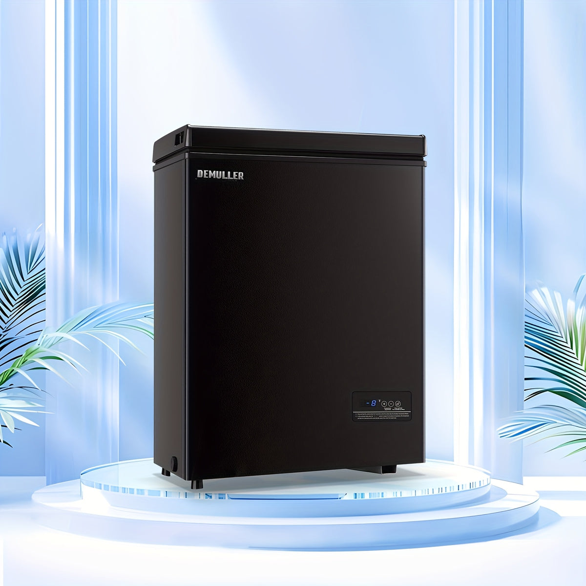 WANAI Compact Chest Freezer, Top Door with Removable Basket, 3.5 Cu.Ft., 7 Level Adjustable Temperature, Suitable for Kitchen Dorm and Office, Ideal Gift for Students and Small Families