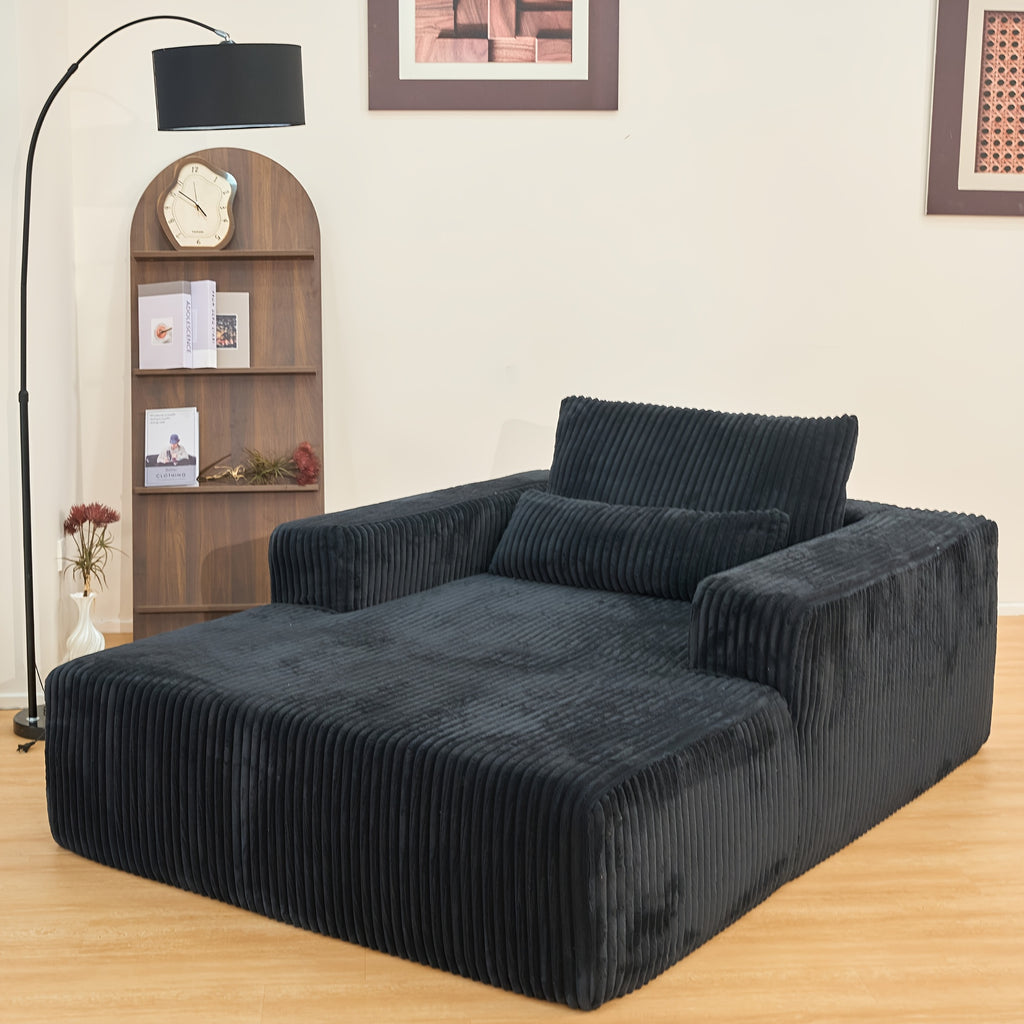 75-Inch Ultra-Plush Corduroy Sofa Bed, No Assembly Needed, Ideal for Living Room & Bedroom