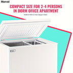 Chest Freezer WANAI 5.0 Cu. Ft. Compact Deep Freezer with Removable Basket and Adjustable Temperature Control