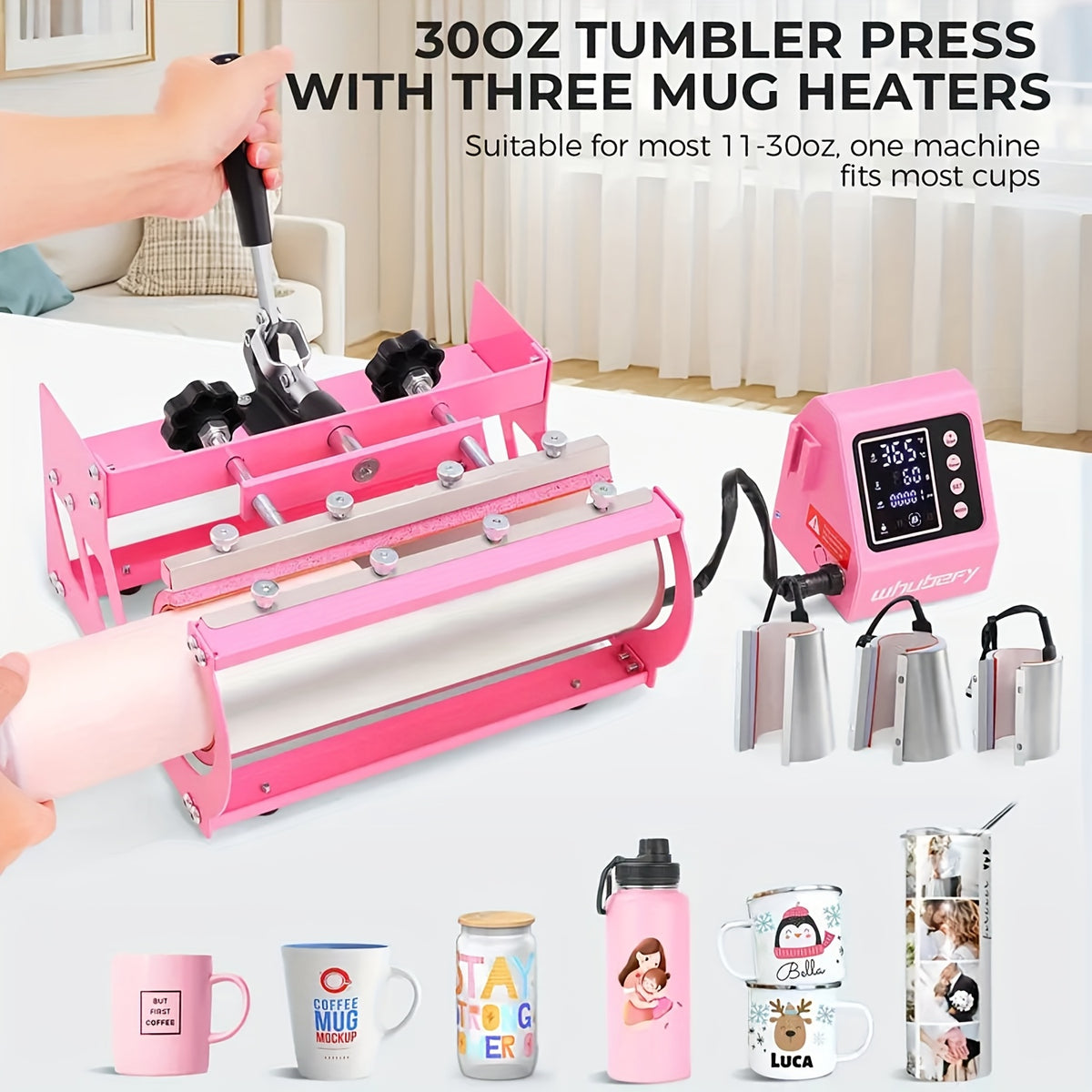 15"x15"/12"x15" - 8-in-1/5-in-1 Heat Press Machine Combo, Rotatable Design, Multi-Size Transfer Sublimation Combo, Suitable for T-shirts, Bags, Pillows, Hats, Beanies, Rollers - The 3-in-1 Automatic Hat Heat Press Can Only Press Hats