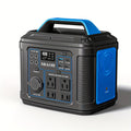 300W Portable Power Station, 296Wh Power Supply Quick Charge/ 110V AC Outlets/DC Ports And LED Flashlight, Lithium Battery Backup For Home Outdoor Travel Camping Blackout Blue