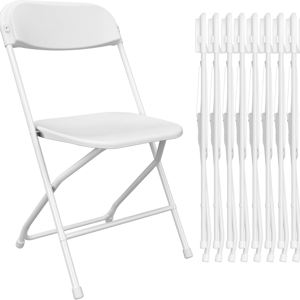 100/50/20 Pack Office Folding Chairs, Indoor/Outdoor Folding Chairs, Reinforced Plastic Seats With 350lb Weight Capacity, Commercial-Grade Stackable Seating, For Offices, Conference Rooms, Weddings