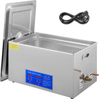 VEVOR 22L Industrial Ultrasonic Cleaner with Digital Timer&Heater 40kHz Professional Ultrasonic Cleaner 110V with Excellent Cleaning Effect for Wrench Tools Industrial Parts Mental Apparatus