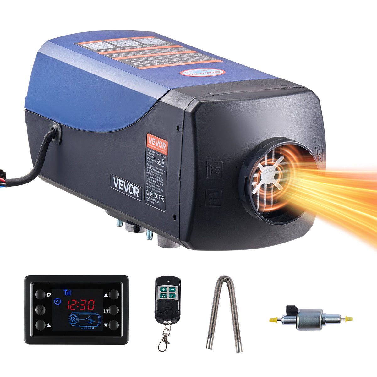 VEVOR Diesel Heater Portable Diesel Air Heater 8KW DC 12V/24V 2.6 Gal Tank