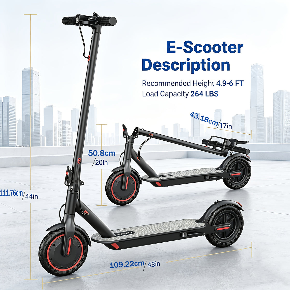 10.5AH 36V Battery 350W Foldable Electric Scooter For Adults With 8.5" Anti-skid Solid Tyres, 19MPH High Speed &3 Speed Modes, Update Model Steps Up With Enhanced Braking For Superior Quality And Comfort-Pick The Model That Fits Your Needs