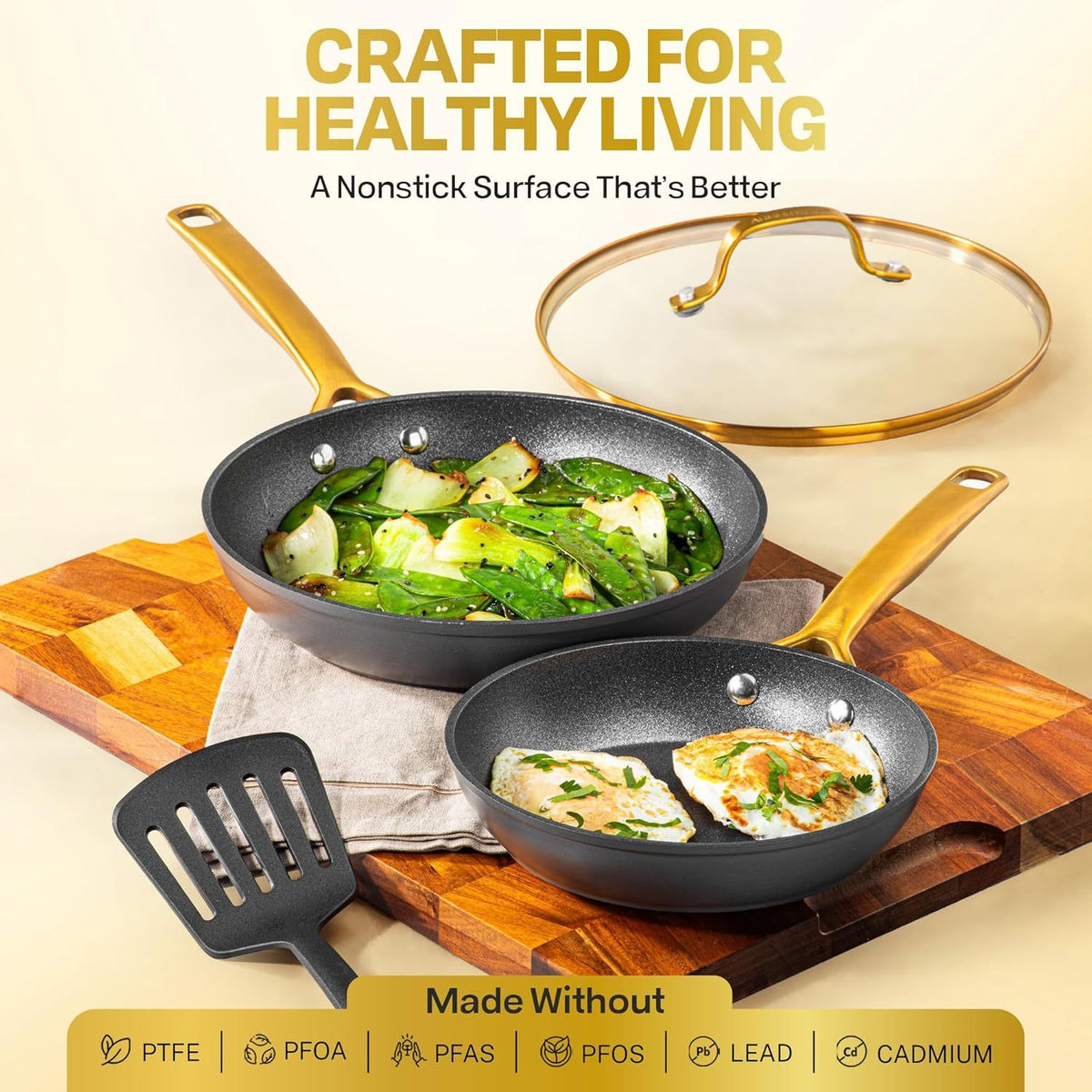 Granitestone Armor Max 20 Pc Hard Anodized Pots and Pans Set Non Stick, Induction Cookware Sets, Anodized Cookware Sets, Nonstick Cookware Set with Knife Set and Deep Fryer, Oven & Dishwasher Safe
