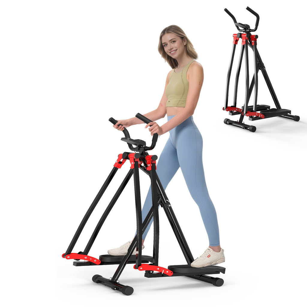 This Walking Fitness Machine Is A Home Aerobic Cross-training Glider That Exercises Your Legs, Waist, Abdomen, And Back. Get Rid Of Large Treadmills! This Foldable Elliptical Trainer Is Suitable for Small Spaces And Has A Load Capacity Of 350 Pounds.