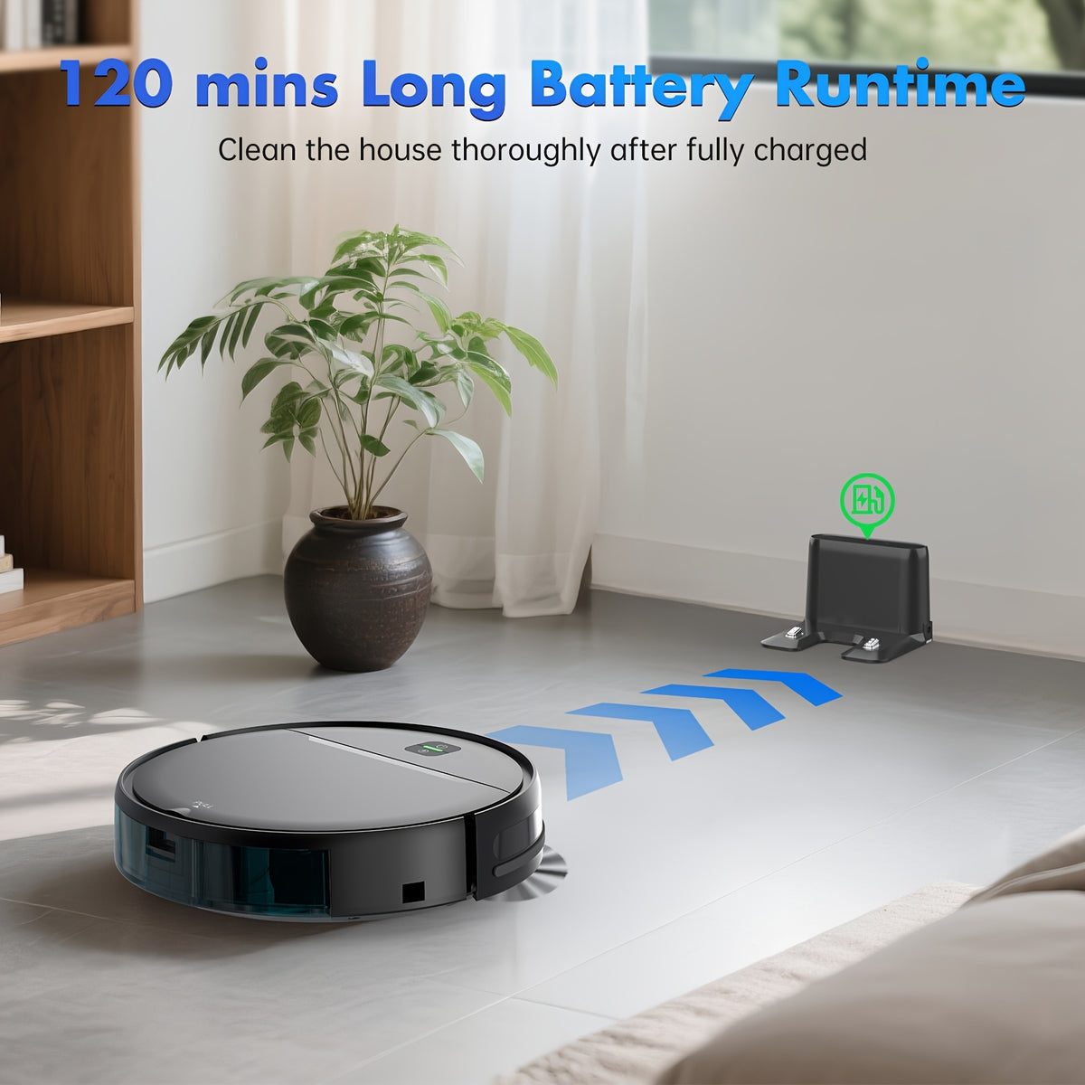 MAMNV 3-In-1 Intelligent Robot 5000Pa Vacuum Cleaner, Automatic Charging Fixed-Point Sweeper, Voice, App Control And Wet Suction Mopping of Water Tank Dust Box, Used for Smart Home Cleaning, Birthday And New Year Gifts