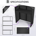 [Portable DJ Stand] Portable DJ Stand - 44 X 41 X 21 Inch Foldable Table With Black And White Gauze | Metal Frame And Padded Carrying Case For Events, Exhibitions, And DJ Sets