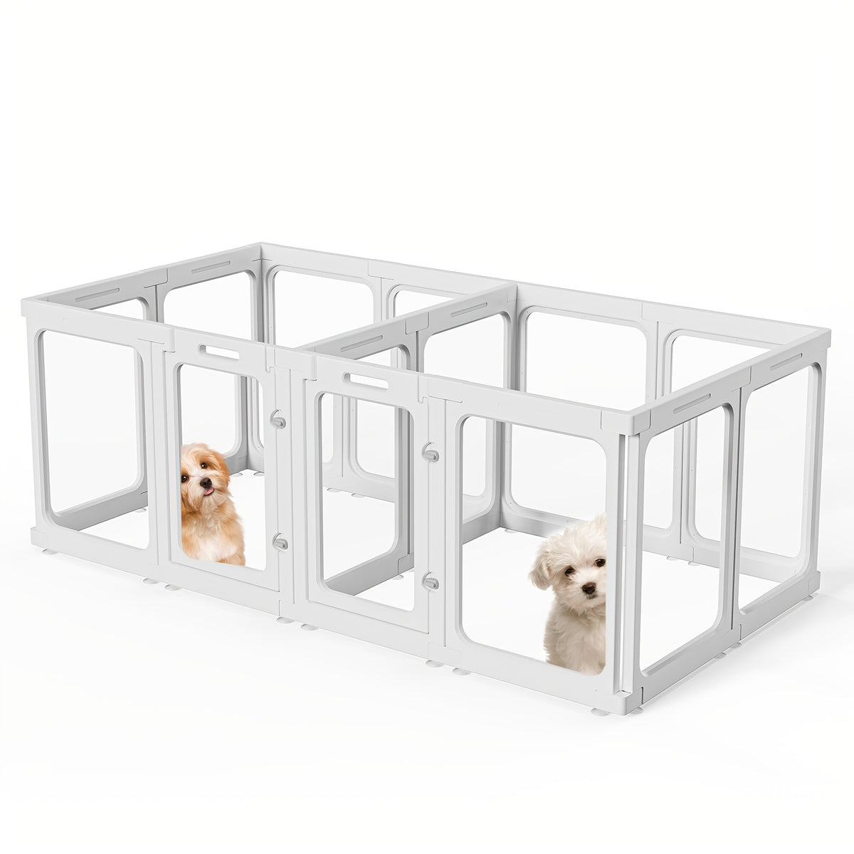 [Dog Enclosure Indoor] Acrylic Dog Enclosure With Entrance - Easy To Set Up And Maintain - Perfect Indoor Play Area For Small To Medium Dogs - Puppy Enclosure Style