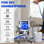 1200W Heavy-Duty Airless Paint Sprayer, Protable Paint Sprayer for House Painting, 3300PSI High Pressure & 40.58oz/Min Flow for Fast Painting, Up to 30% More Coverage with Less Overspray, for Walls, Furniture, Cabinets, Fence, Car Repair DIY