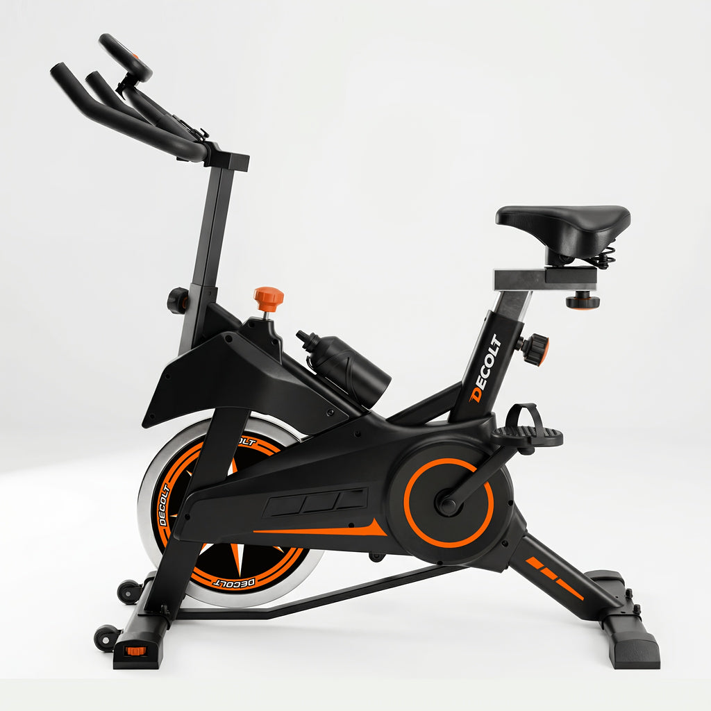 Silent Home Exercise Bike, 330 Lbs Weight Capacity, Indoor Fitness Bicycle with Tablet Holder and Display, Adjustable Resistance Cardio Trainer, Home Fitness Equipment