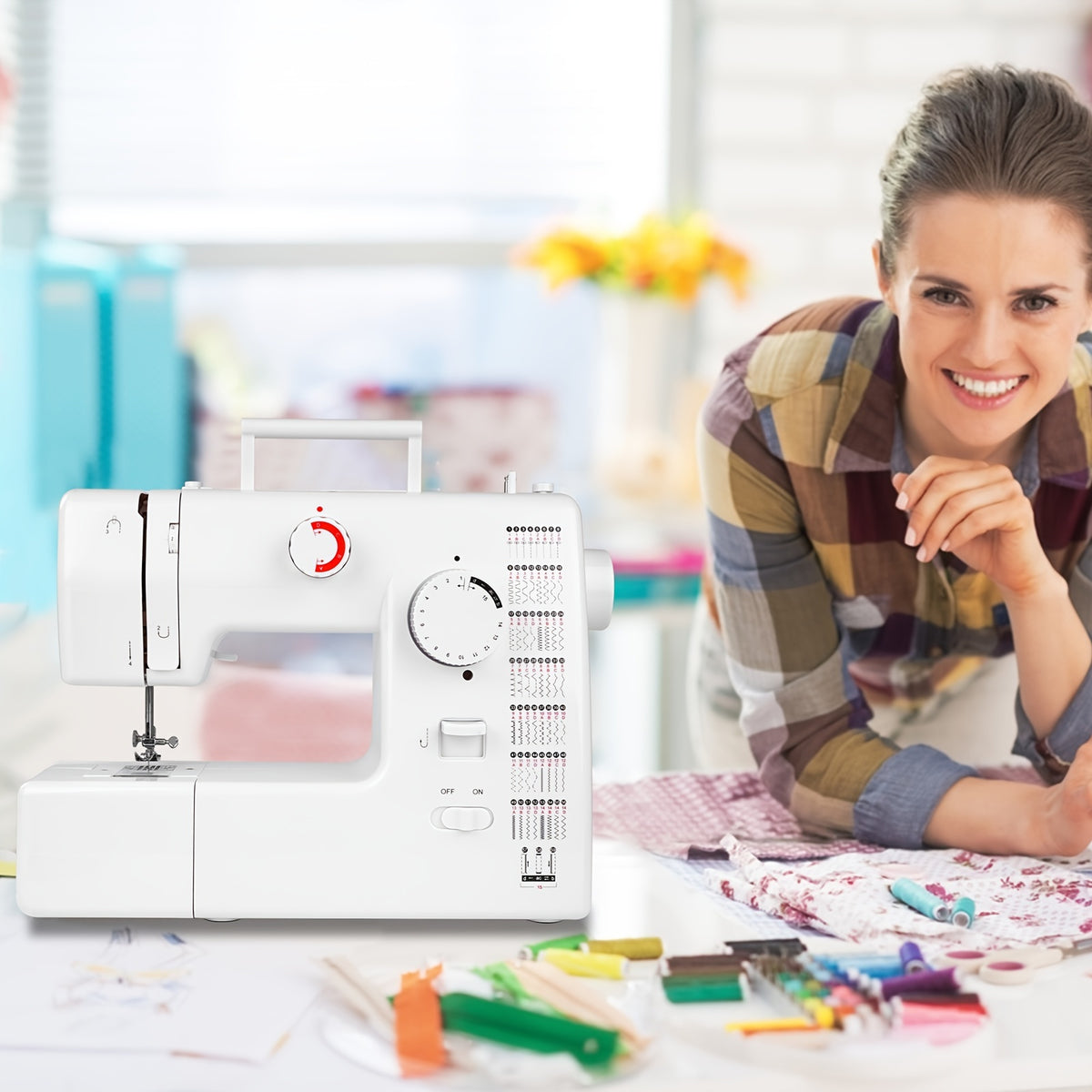 705 Multifunctional Home Sewing Machine Electric 59 Stitches Sewing Machine With Foot Pedal US