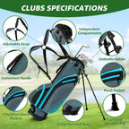 XDriveMax 8pcs Complete Golf Club Set for Men/Women Includes Stand Bag with Rain Hood, Fairway Wood Head Covers, Hybrid, Irons And Putter