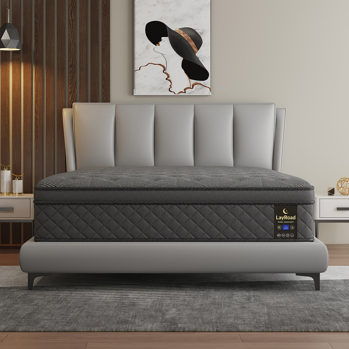 Queen Mattress 12/14 Inch Twin, Full, Queen, King Size, Mattress Memony Foam And Spring, Medium Firm Mattress for Cooling, Pressure Relief, Edge Support & Motion Isolation Boxed