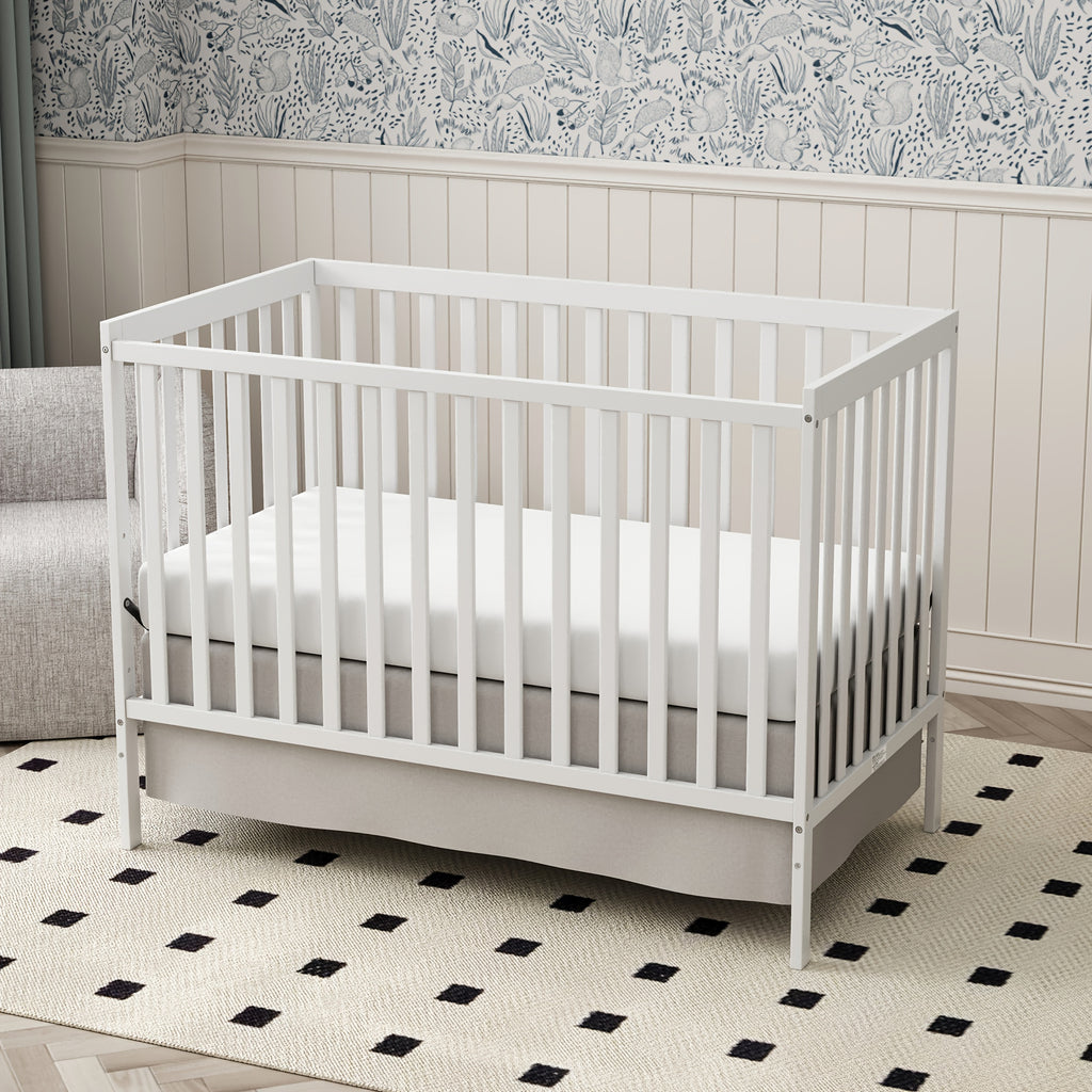 Goldzone Crib 5in 1 Convertible, Wooden Newborn Essentials Convertible to Toddler Bed, Sofa Bed and Full Size Bed, Baby Cribs with 4 Adjustable Bases for Nursery Decor, Baby Stuff Clearance, Item Weight: 37lbs, Maximum Weight Recommendation: 50lbs