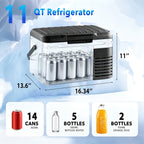 Upgraded 10/32/43 QT Portable Compressor Fridge Freezer, 15 Mins Quick Cooling, ECO & MAX Dual Modes, 3-Level Battery Protection, Ideal for Camping RV Home Use
