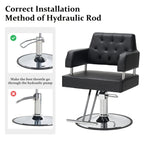 Barber Chair with Hydraulic Height Adjustment and 360-Degree Swivel for Salon Hair Styling and Spa Services