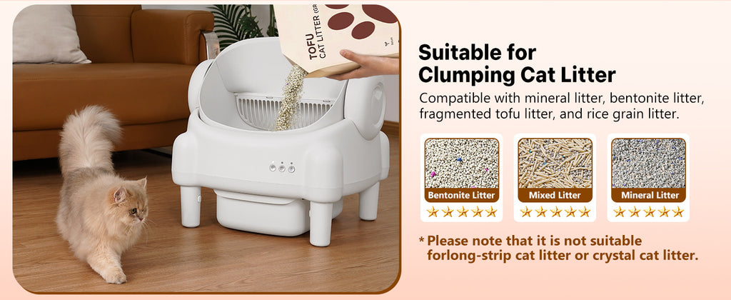 Self Cleaning Cat Litter Box, Automatic Kitty Litter Boxes For Multiple Cats, Built In Ambient Light, Double Odor Removal Safety Protection With App Control, Contain 1 Rolls Liners Bags And 1 Brush, Ideal For Helloween And Chritsmas Gift