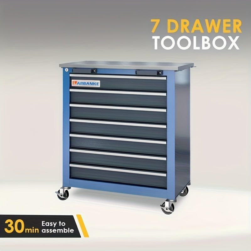 5-Drawer/7-Drawer/12-drawers Rolling Tool Chest, Combination Cabinet, Tool Cabinet with Wheels & Connecting Buckles - Easy Storage for Garage, Workshop, Studio