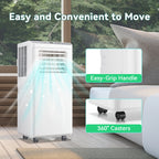 8000 BTU Portable Air Conditioner (4400BTU SACC) AC Unit With Remote Control 24H Timer, Dehumidifier Compact 3-in-1 Air Cooler For Small Rooms, Bedrooms, Home Offices