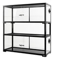 WACOOL Double Stacked Reptile Tank, 30" X 12" X 12" Tall Reptile Terrarium, Front Opening, Full Vision, Knock Down, 2 Pack 20 Gallon Glass Cage for Reptile, Bearded Dragon, Lizard, Snake, Gecko