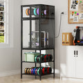3D Printer Cabinet/Double Layer 3D Printer Filament Storage Rack/T-Shaped Filament Bar & Noise-Reducing/Dust-Proof Design/Suitable for Studio/Office Storage And Organization