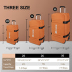 3-Piece Softside Luggage Set 20/26/30in Waterproof Travel Suitcase with 2 Wheels & Telescopic Handle, Durable Trolley Bag for Vacation & Adventure