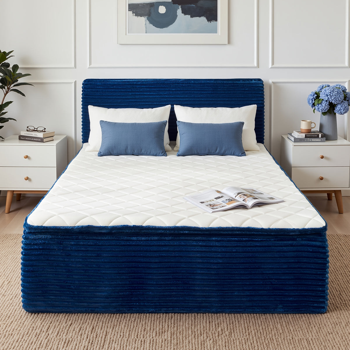 No Assembly Sofa Bed, All-in-One Design Shipped In A Compact Box. Unpack, Allow To Expand, And Use Same Day. Plush Fabric Bed & Couch With High Resilience Foam, For Living Room, Bedroom, Studio (Queen, Full, Twin)