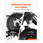 Road Bike Racing Bicycle 700C Shimano 21 Speeds Carbon Steel Frame Caliper Brake