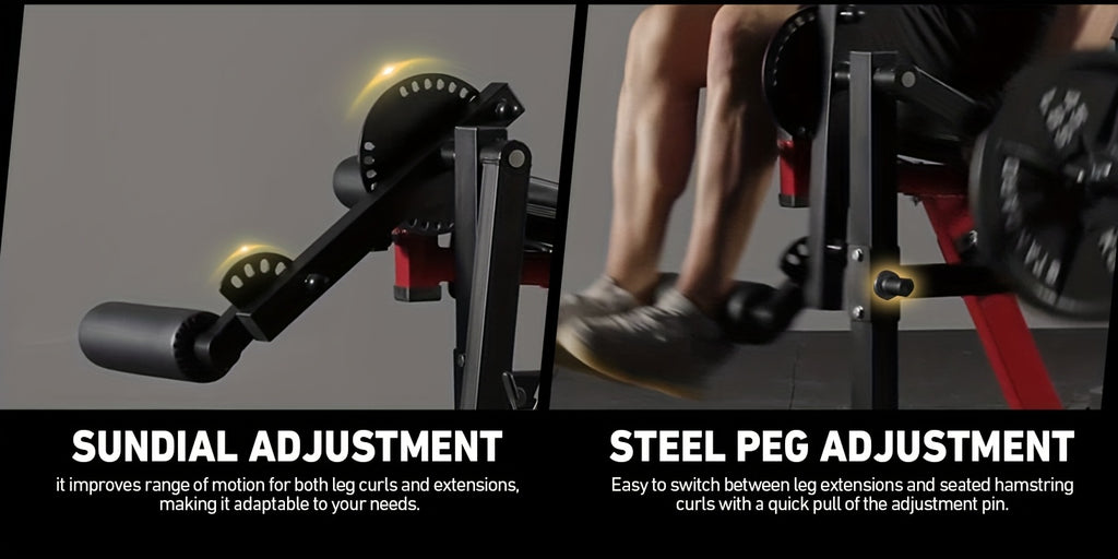 Leg Extension And Curl Machine, Lower Body Special Leg Machine, Leg Rotary Extension for Thigh, Adjustable Leg Exercise Bench with Plate Loaded