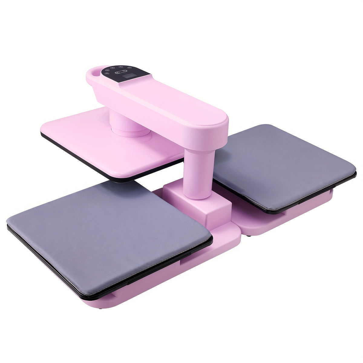 15x15 Inch Swivel Auto Heat Press Machine, 360° Swing Away Smart T-Shirt Printing W/Auto Press & Auto Release & Auto-Off, 7 Adjustable Pressures & 1.85" Higher Heating Height For HTV, Dual-tube Heatinbg, Sublimation, Heat Transfer Projects