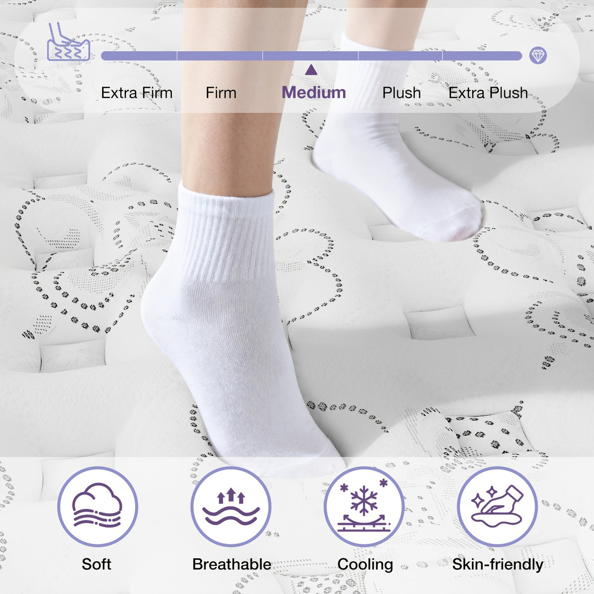 12-Inch Mattress, Memory Foam And Pocketed Coils Hybrid Mattress with Pressure Relief, Motion Isolation, Edge Support, Plush Feel, Mattresses in a Box