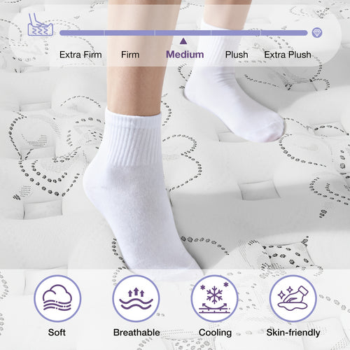 12-Inch Hybrid Mattress — Memory Foam and Pocketed Coils for a Plush Feel in Full or Queen Size