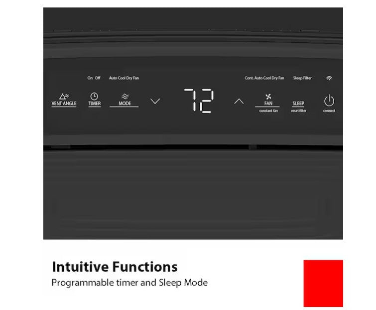 Toshiba Smart Wi-Fi Portable Air Conditioner up to 450 sq ft Cools
